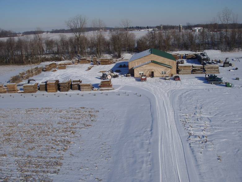 Aerials of Twelve Mile, Indiana Shop and Yard